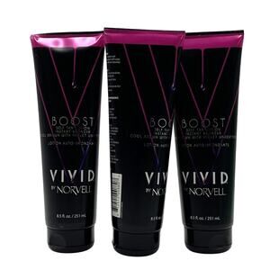 Norvell Vivid Boost Self Tan Lotion Instant Bronzer 8.5 oz-3 Pack